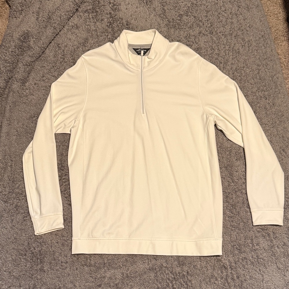 adidas apiPure Men's Cream quarter-Zip athletic top